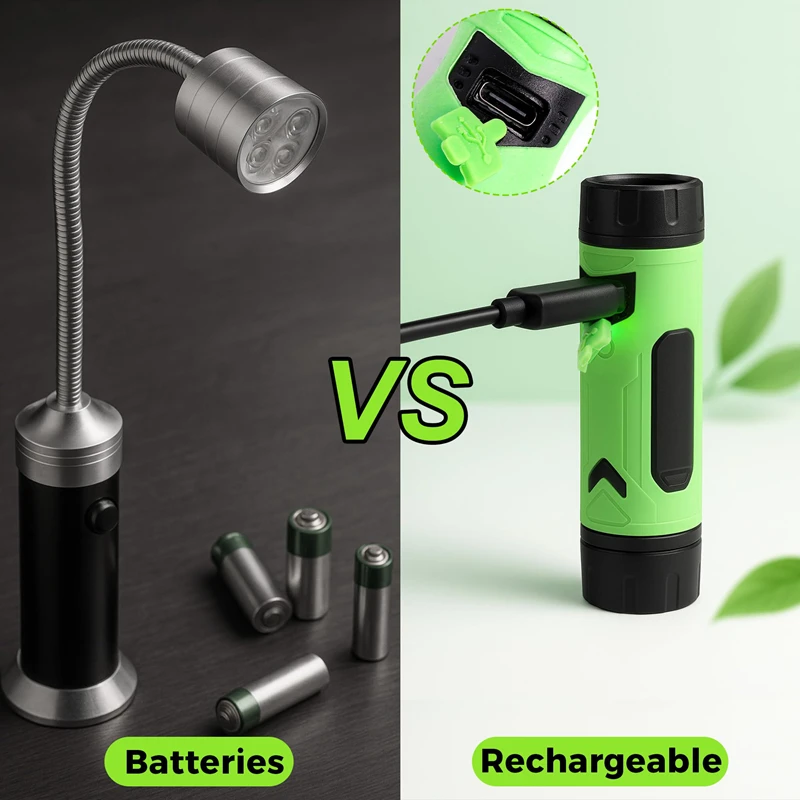 Portable Lighting With Usb Charging And Led Neck Hanging Dual Lights For Emergency Maintenance For Night BBQ And Maintenance