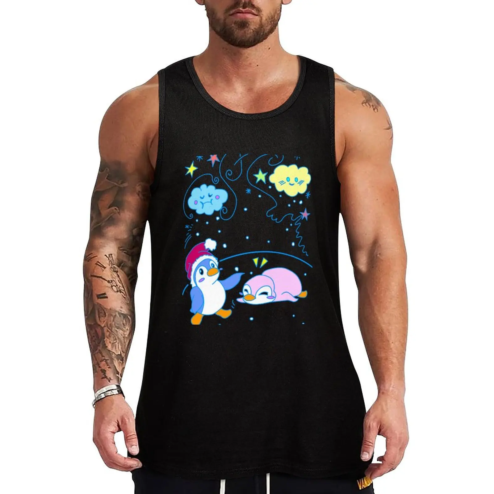 

Penguin Kawaii Tank Top Performance Stretch Tank Top Athletic Workout Wear