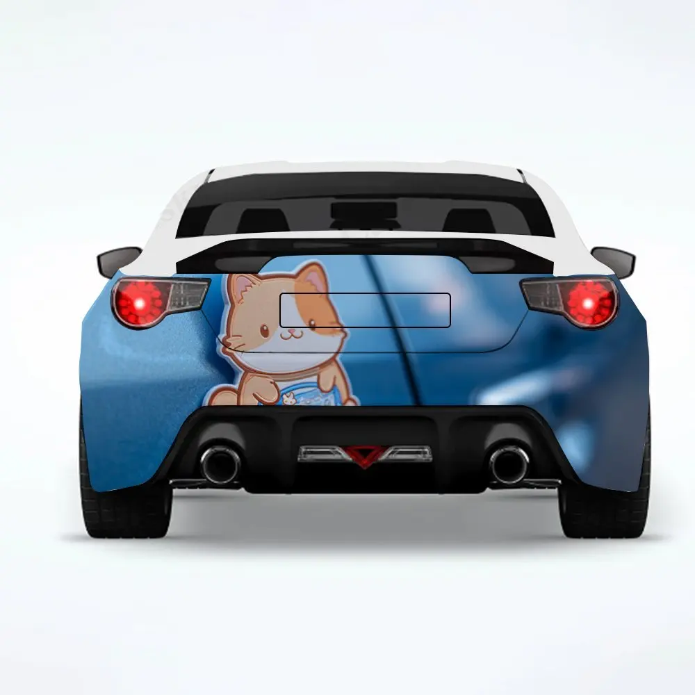 

Сумка в форме кошки - виниловая наклейка на заднюю часть автомобиля, водонепроницаемые самоклеящиеся виниловые наклейки для хвоста и бампера автомобиля, украшение Pro