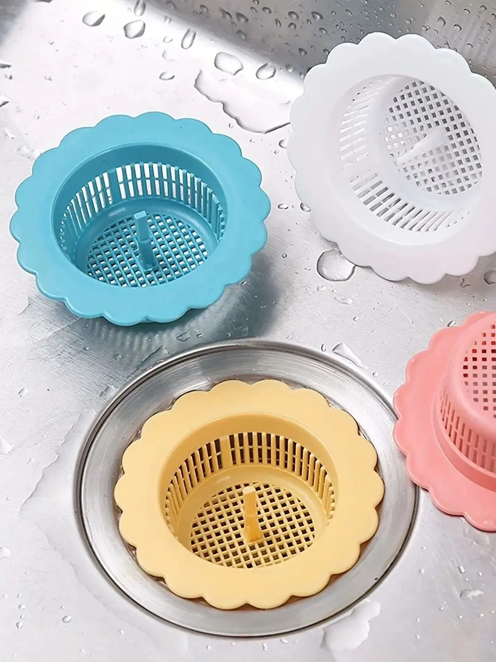 1pc/3pcs/5pcs  Shower Floor Drain, Hair Stopper Catcher, Kitchen Sink Plug, Anti-blocking Bathtub Strainer Sewer