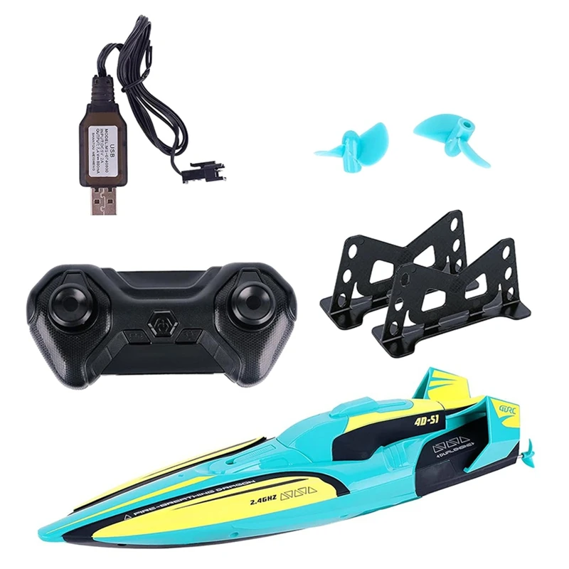 S1 2.4G High-Speed Remote Control Speedboat 30Km/H Waterproof Electric Remote Control Double Propoler