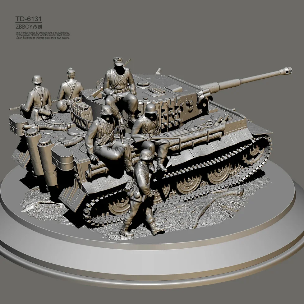 1/72 1/48 1/35 Resin Soldier model kits figure colorless and self-assembled （3D Printing ） TD-6131/3D  full set