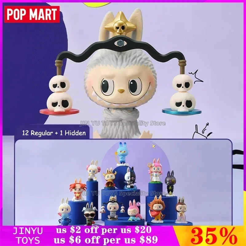 

POP MART Labubu The Monsters Constellations Series Blind Box Kawaii Anime Action Figure Cartoon Model Desktop Ornament Guess Bag