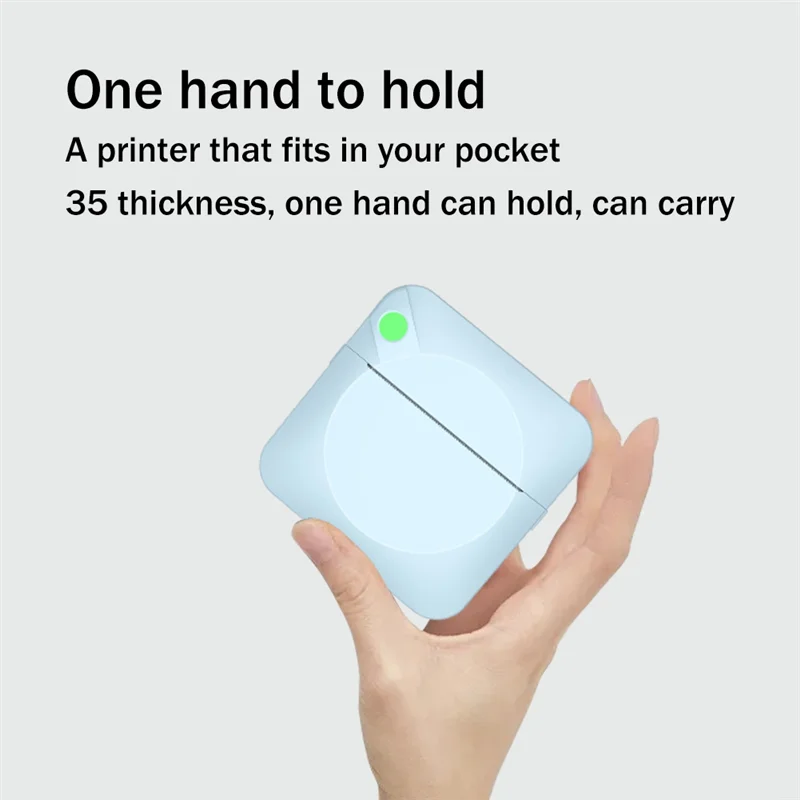 Practical-Mini Thermal Label Printer Student Wrong Question Photo Barcode Printer Portable Multifunctional Label Printer Pink