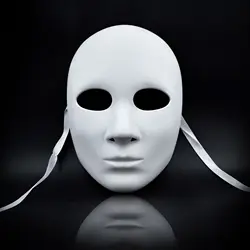 White Peking Opera Mask DIY Hand-painted Graffiti Plastic Mask