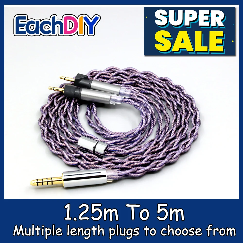 

Type2 1.8mm 140 cores litz 7N OCC Earphone Cable For Abyss Diana v2 phi TC X1226lite 1:1 headphone pin LN008500