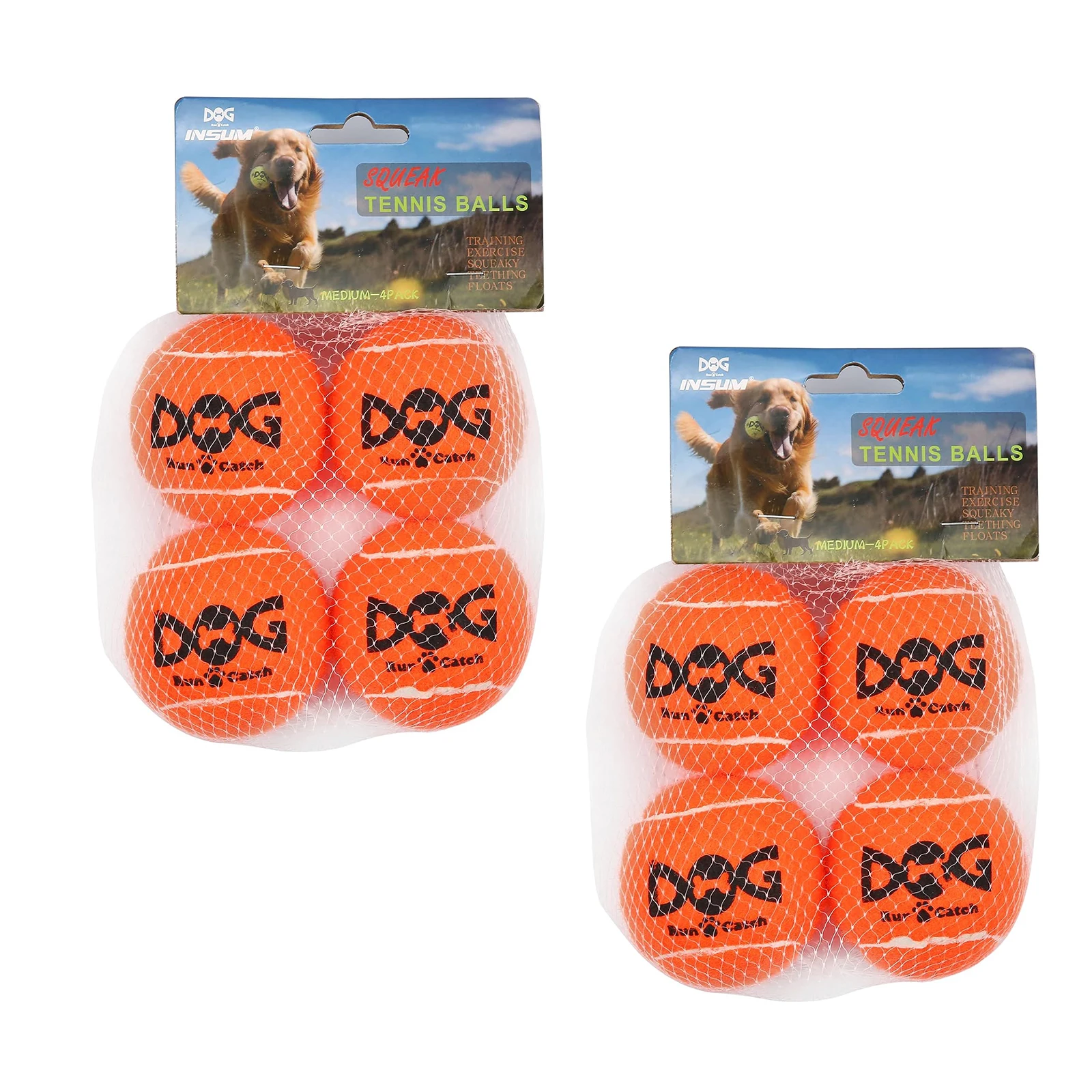 

Colorful Squeaky Dog Balls Natural Rubber Toy with Perfect Bounce And Durability for Dogs Safety Squeaky Chew Ball