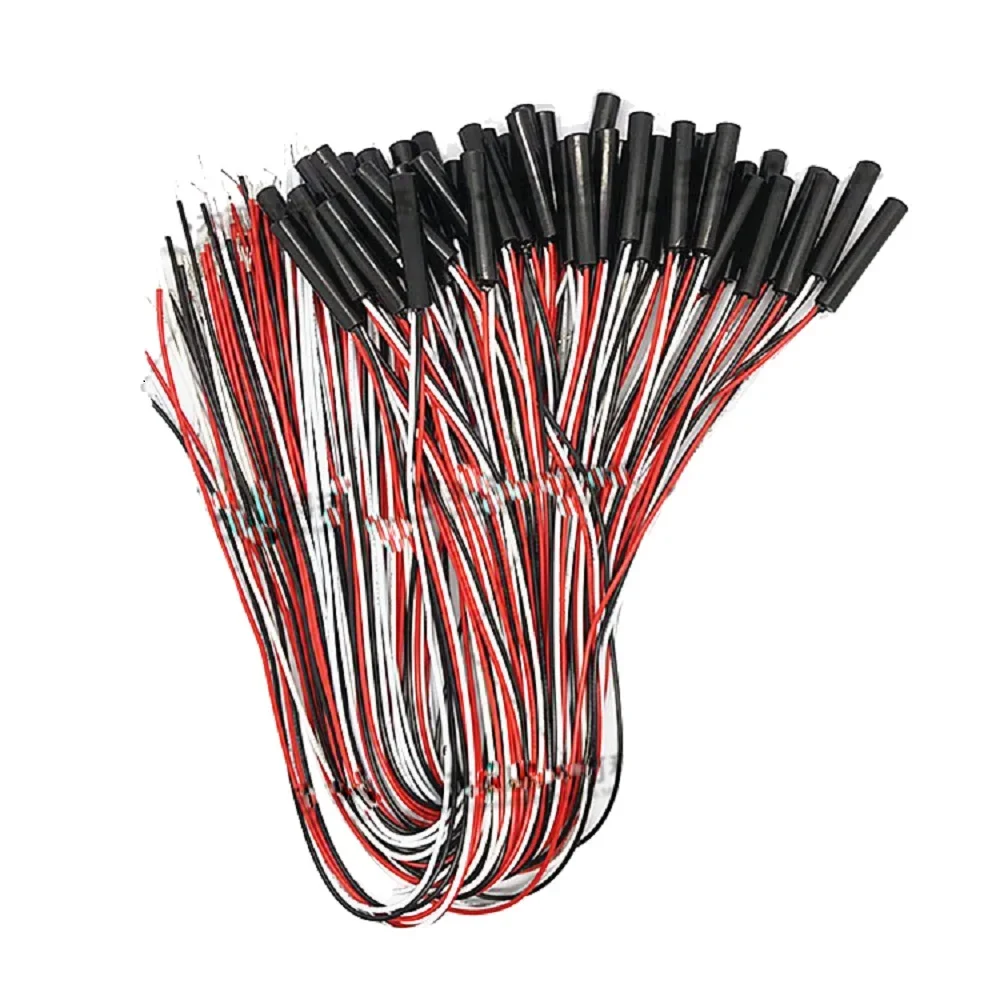 50Pcs Embedded Type Wire Magnetic Door Contact Sensor Window Open Alarm Detector Limit Gap Reed Switch NC NO Dry Contact Signal