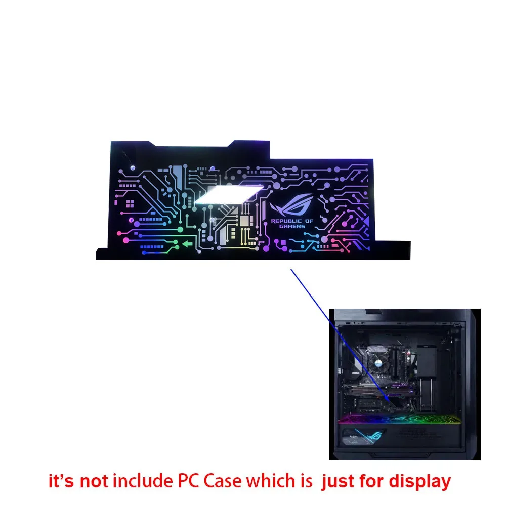 MOD ARGB Lighting Panel for Asus ROG GX601 Chassis,DIY Strix Helios PSU GPU Plate AURA SYNC Gamer Cabinet Decoration Lightboard