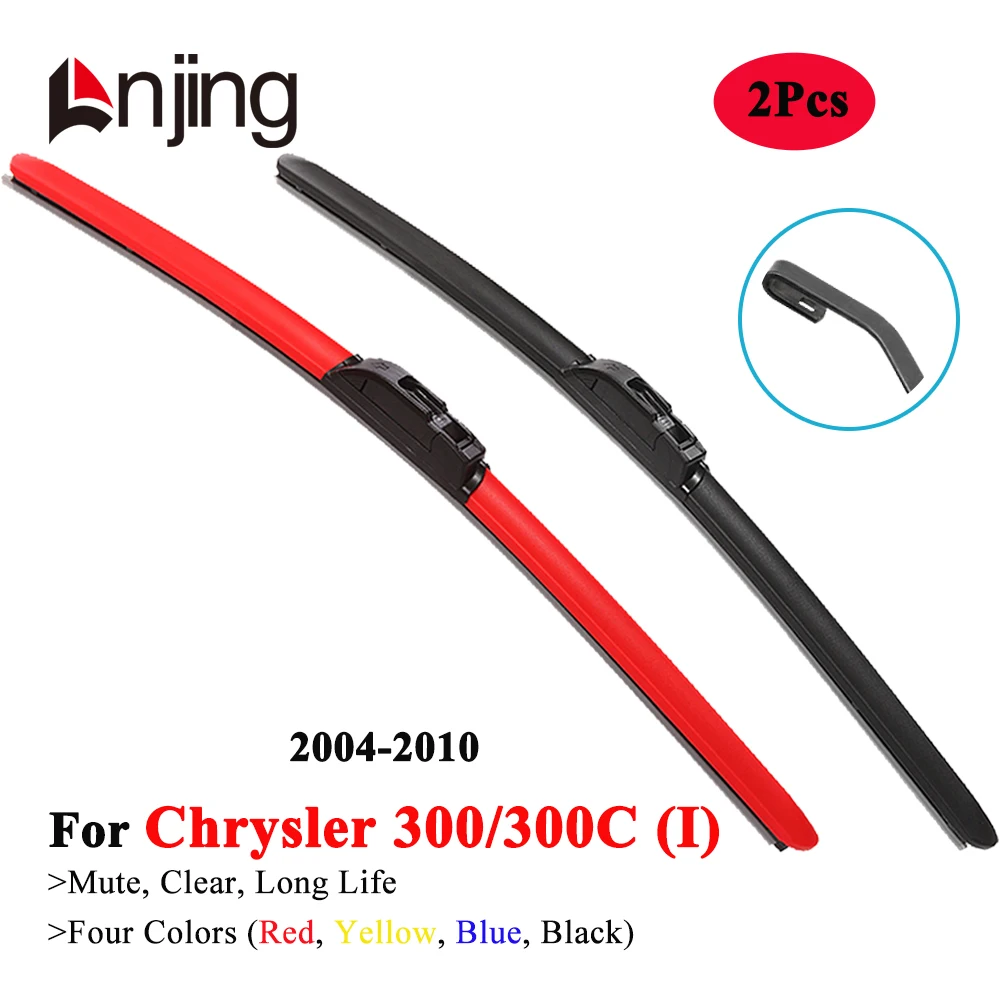 LNJING Colorful Windshield Wiper Blades for Chrysler 300 300C 2004 2005 2006 2007 2008 2009 2010 Car Exterior Replacement Parts