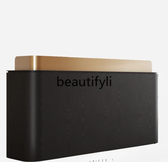 

Clothing store checkout page Modern simple table Black paint front desk Beauty salon Service counter