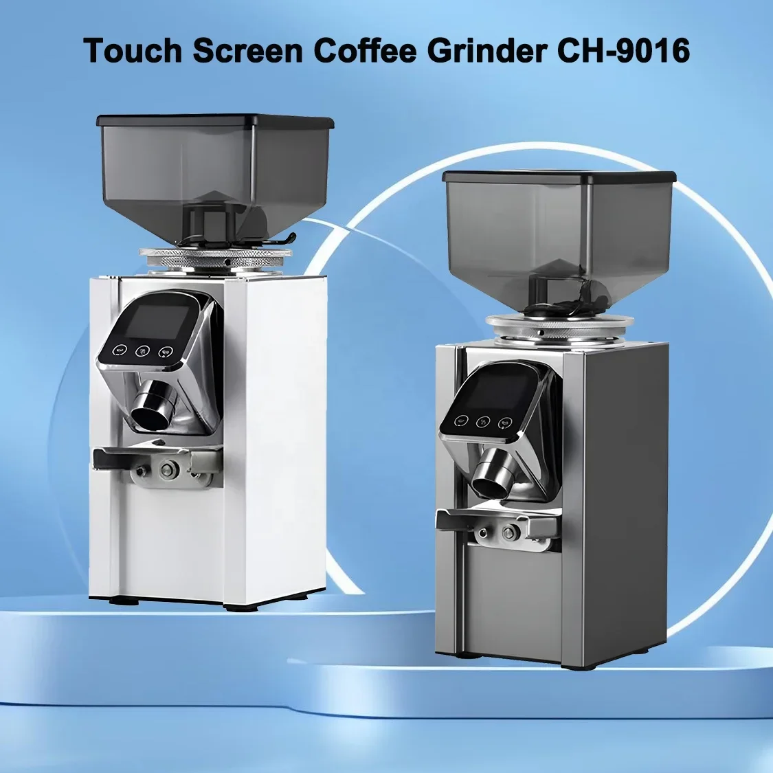 Professional High Efficiency Commercial Large Capacity Adjustment LED Screen Electric Coffee Bean Grinders