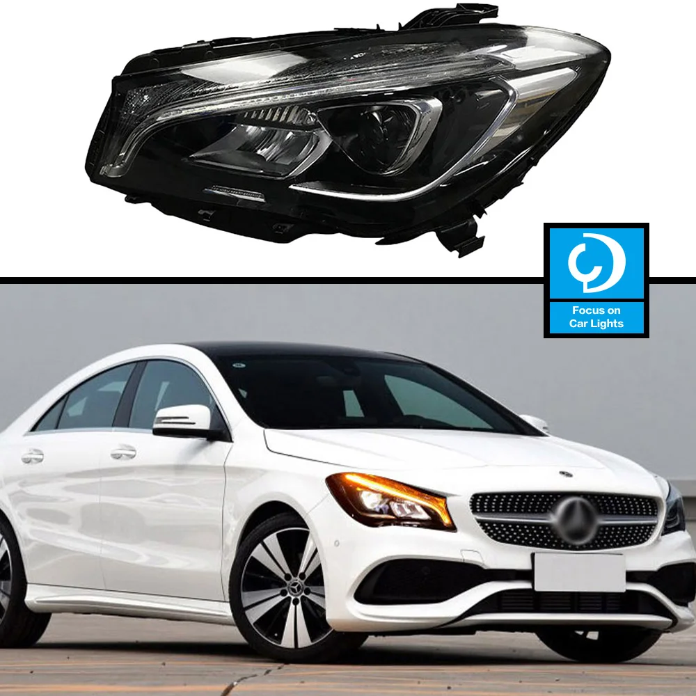 Car Front Headlight or W176 CLA200 2014-2018 CLA260 LED HeadLamp Styling Dynamic Turn Signal Lens Automotive Accessories 2PCS