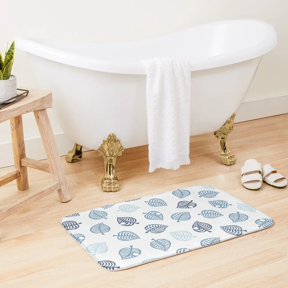 

Nook Leaf Aloha Logo - Blue on White Bath Mat Bathroom Slip Non Slip Carpet Non-Slip Pad Carpet For Bathroom Mat