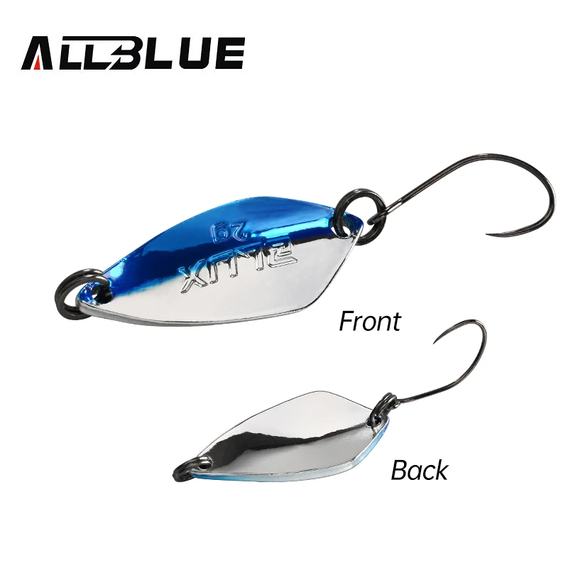 ALLBLUE GIGA BURST Spoon 2g 2.8g Metallköder Angelköder für Bachgebiete Forellenmaterial Spinner Süßwasser-Angelausrüstung