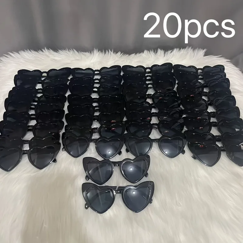 20pcs Heart-Shaped Fashion Glasses Perfect for Weddings Birthdays Honeymoon Graduation Gifts and Special Occasions
