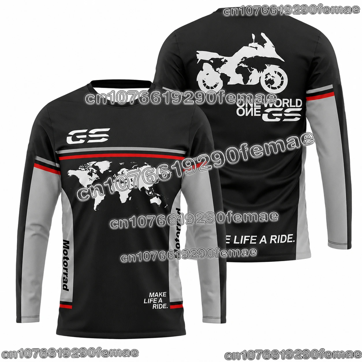 Hochwertiges GS Adventure Motorrad-Langarmshirt, lässiges Outdoor-Oberteil für Motorradtouristen, Camping- und Reisefahrer