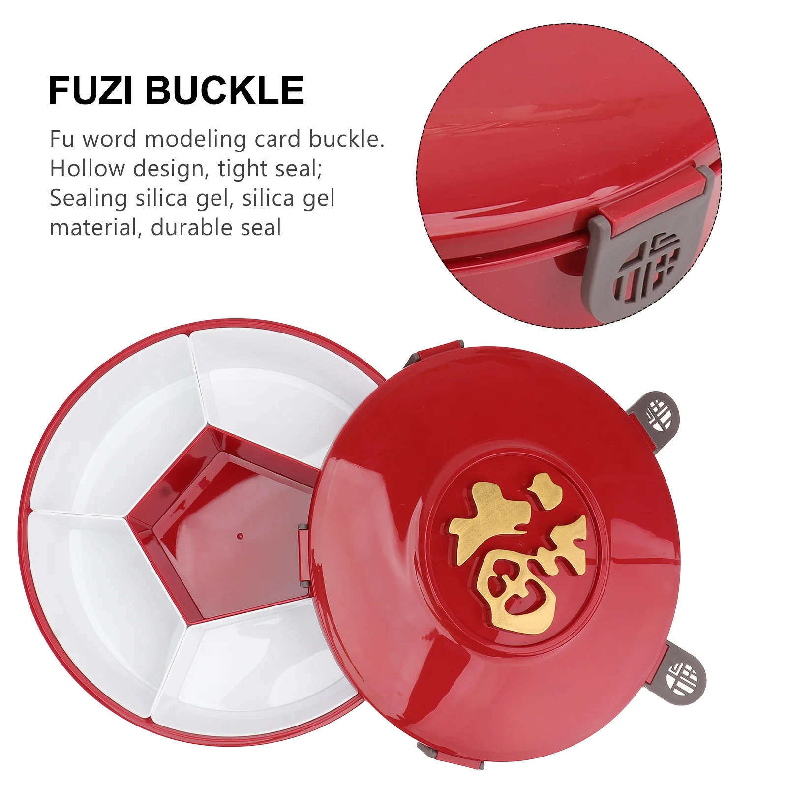 

1Pcs Candy Box Multi-Grid New Year Style Snack Tray Food Storage Container Fruit Tray Party Plate New Year Snack Plate