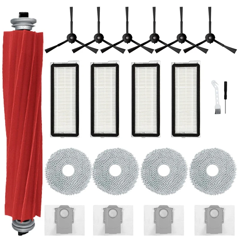 Vacuum Accessories For Roborock Qrevo S/Qrevo Pro/Qrevo Maxv Cleaner Robot Mop Cloth Pads Vacuum Dust Bags Hepa Filters