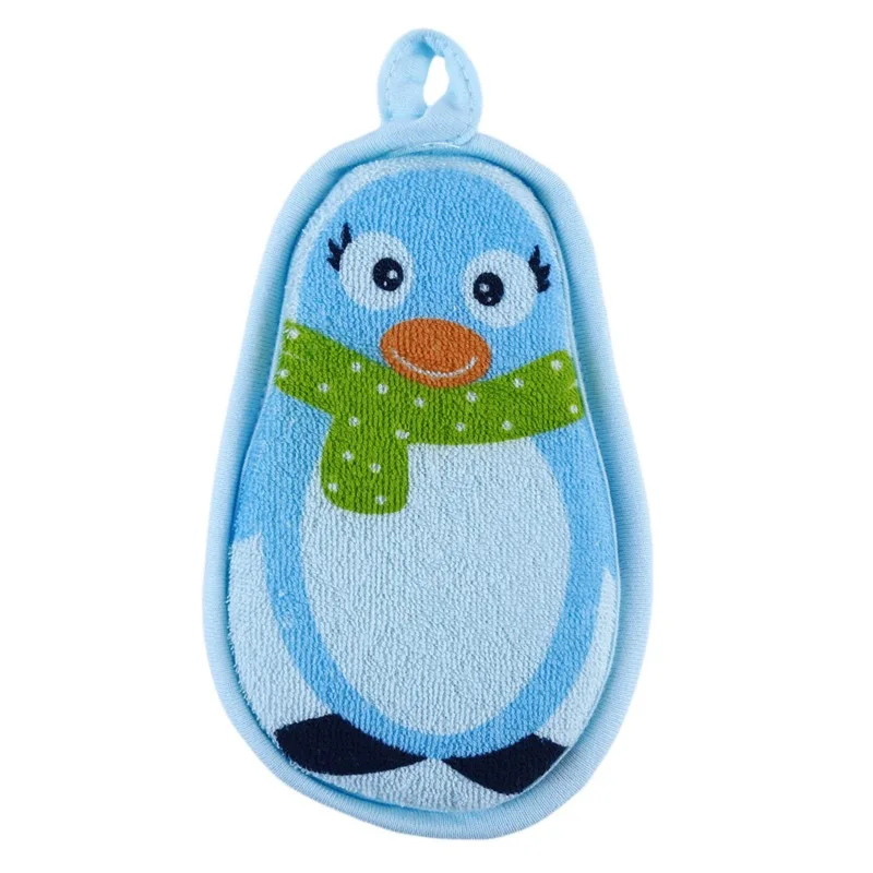 Cute Animal Baby Sponge Toys For Bathing Children Cartoon Cat Penguin Bath Towel Scrubbing Body Clean Soft Sponge Bath Accessory