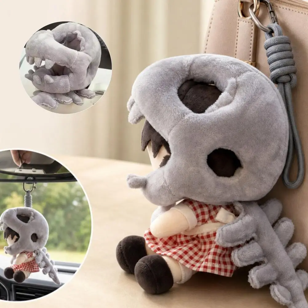 12cm Cute Dinosaur Skeleton Doll Clothes Plush Cotton Doll Outfit Funny Fossil Pendant Bag Charm Accessories Gift