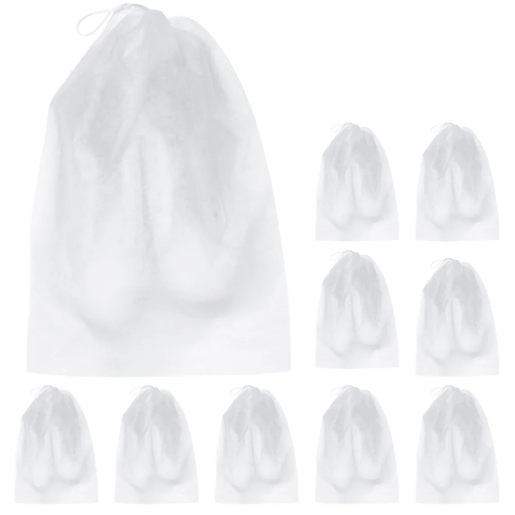 

10Pcs Lightweight Shoe Bags with Drawstring Closure Travel Storage Organizer Dust Covers