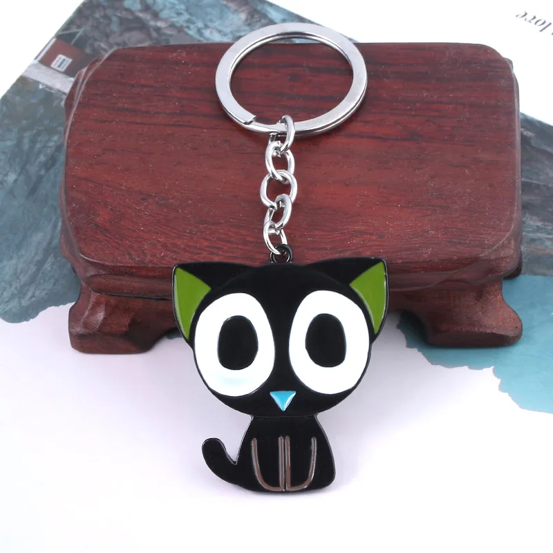 سلسلة مفاتيح لطيفة على شكل قطة كرتونية للنساء والرجال ، قلادة أسطورة زيلدا ، سلسلة مفاتيح ، مجوهرات