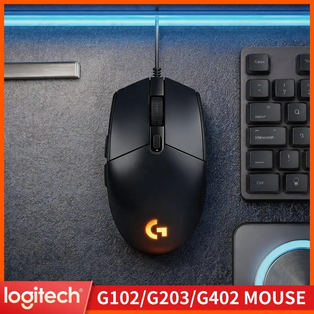 Logitech G203 LIGHTSYNC Wired Gaming Mouse Smooth Optical Tracking Custom RGB Lights Perfect For MOBA FPS Competitive Matches