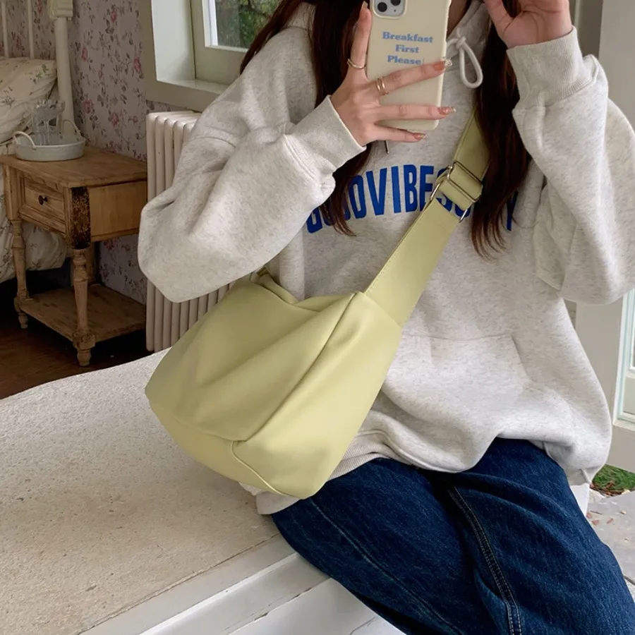 

Korean-style minimalist daily large-capacity soft leather tote bag student commuting single-shoulder bag crossbody women's bags
