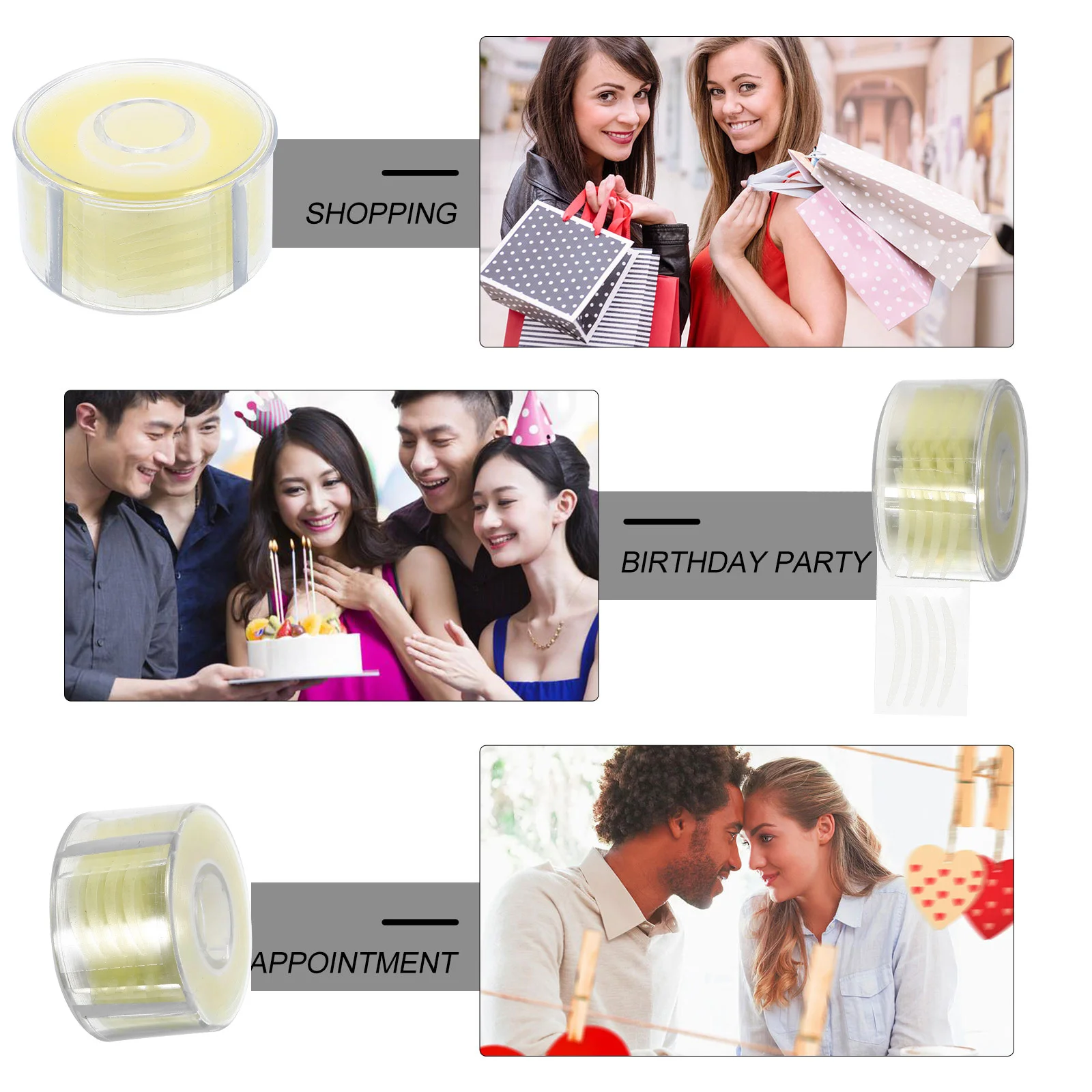 

Double Tape Invisible Waterproof Long-Lasting Natural Look Skin Color Eyelid Stickers For Makeup Air