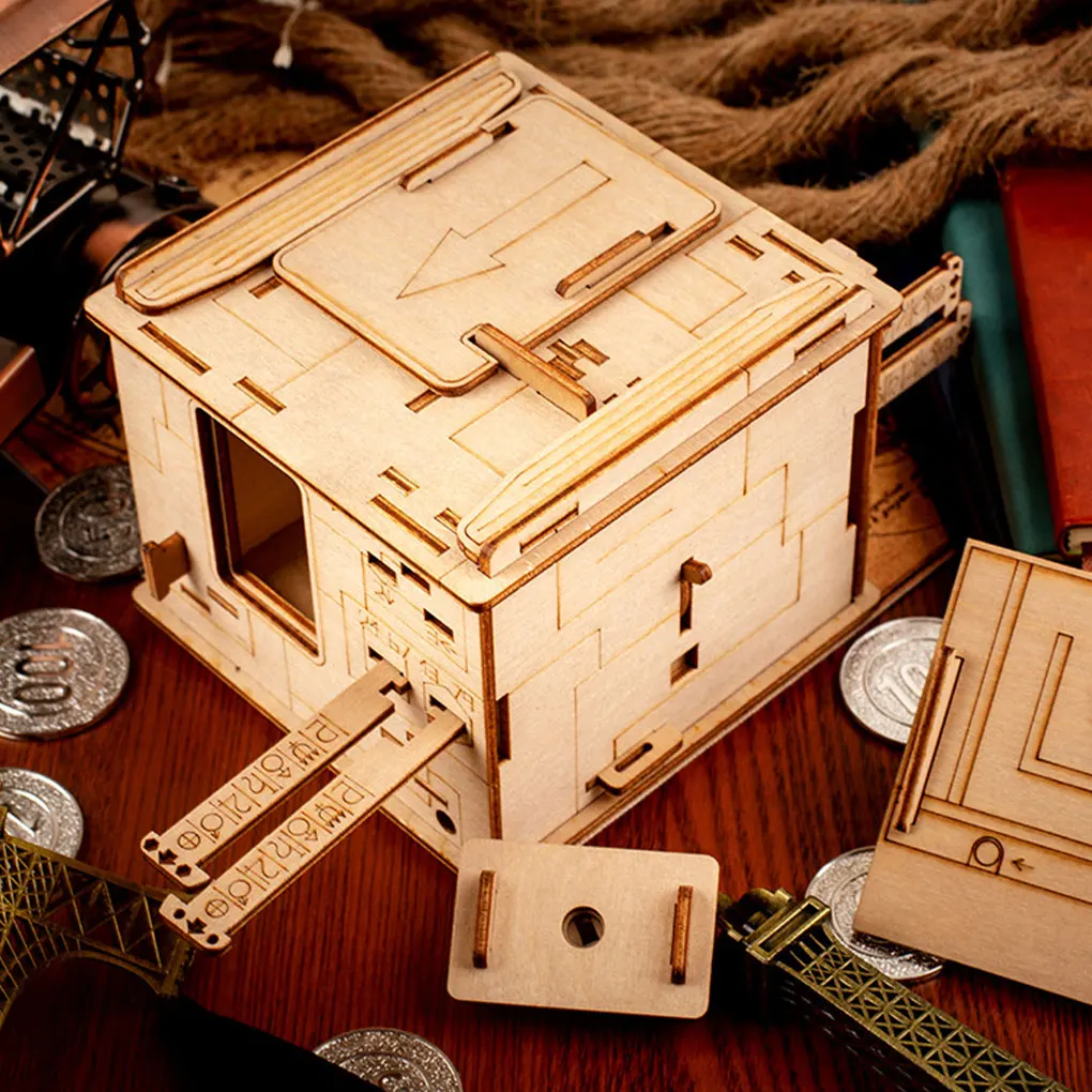 Best Gift Wooden Space Box For Logical Thinking Cultivation Story Background Safe Puzzles Toys