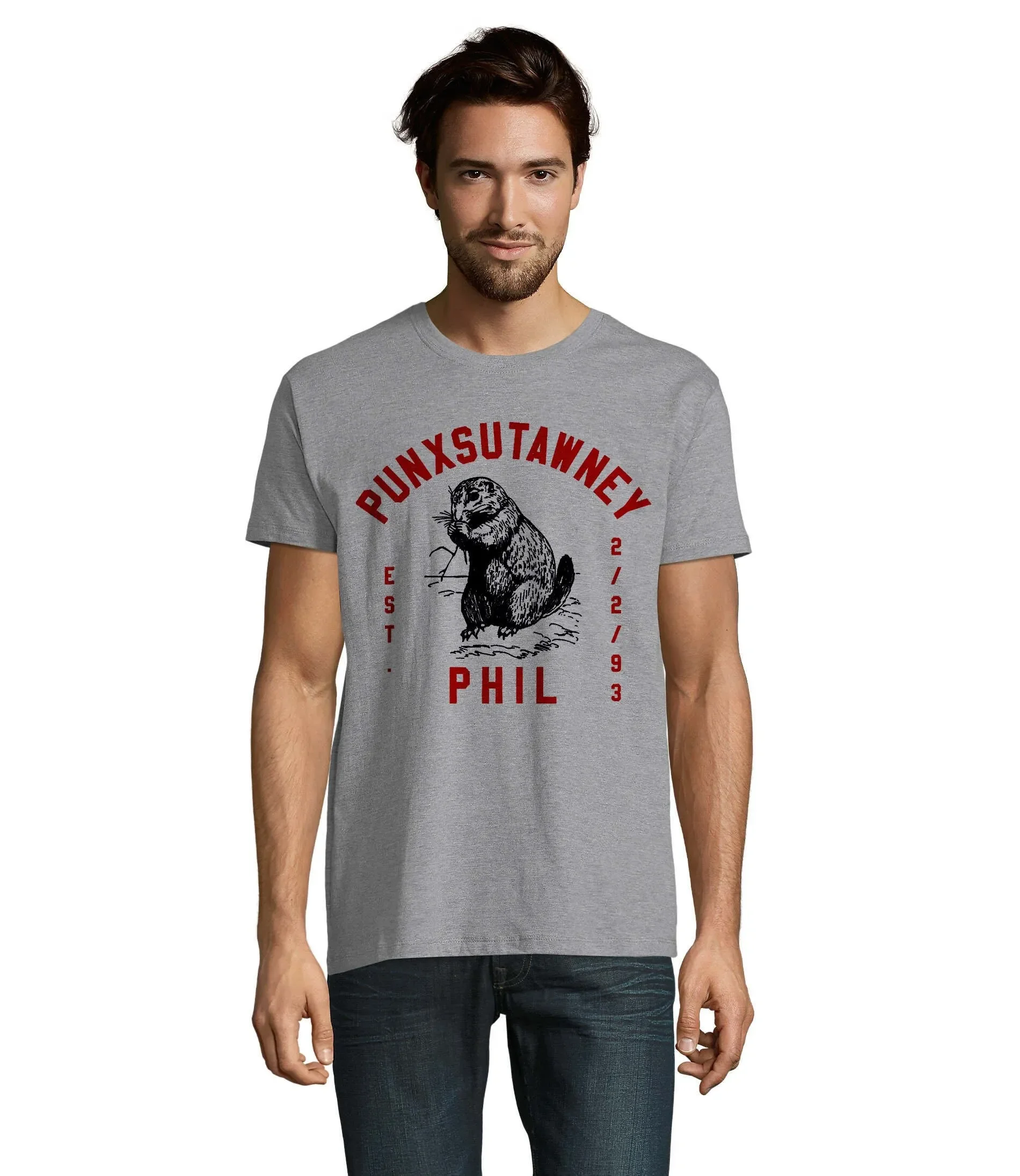 Groundhog Day Punxsutawney Phil Men'S Cotton T Shirt