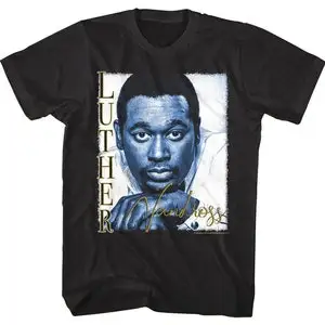 T-shirt graphique Luther Vandross pour homme, portrait réfléchi