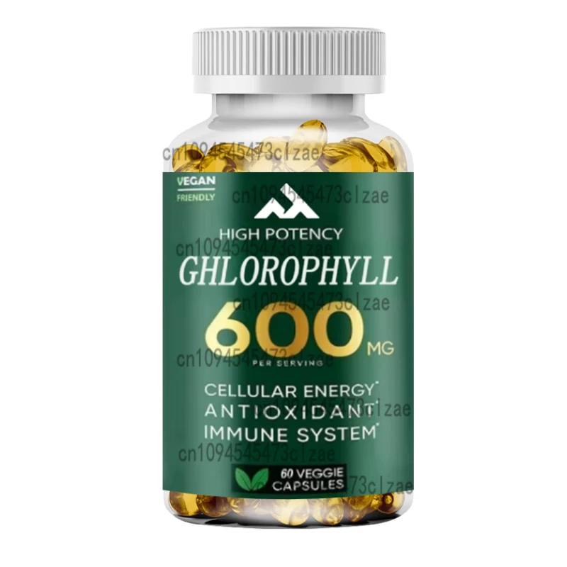 

Chlorophyll, 60 Soft Capsules Help Support The Body's Blood Cleansing Function, Enhance Immunity and Intestinal System