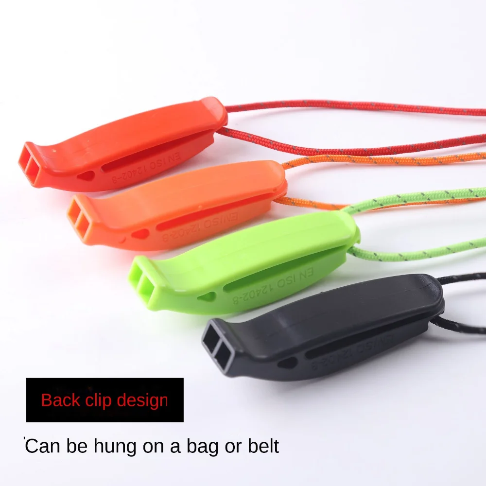 Outdoor Survival Whistle Camping Wandelen Redding Noodfluit Voetbal Basketbal Wedstrijd Fluit Anti Verlies Clip