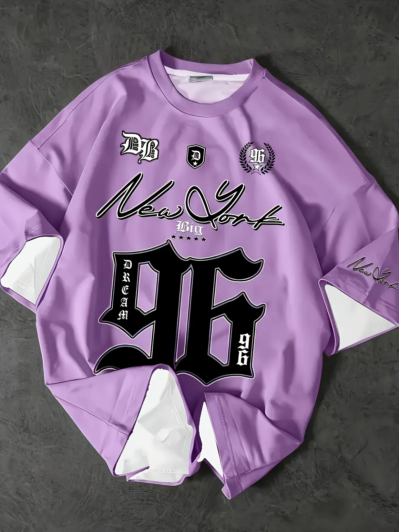 

Breathable Mesh Fabric, Short Sleeve Round Neck Summer Casual Tee for Casual Attire