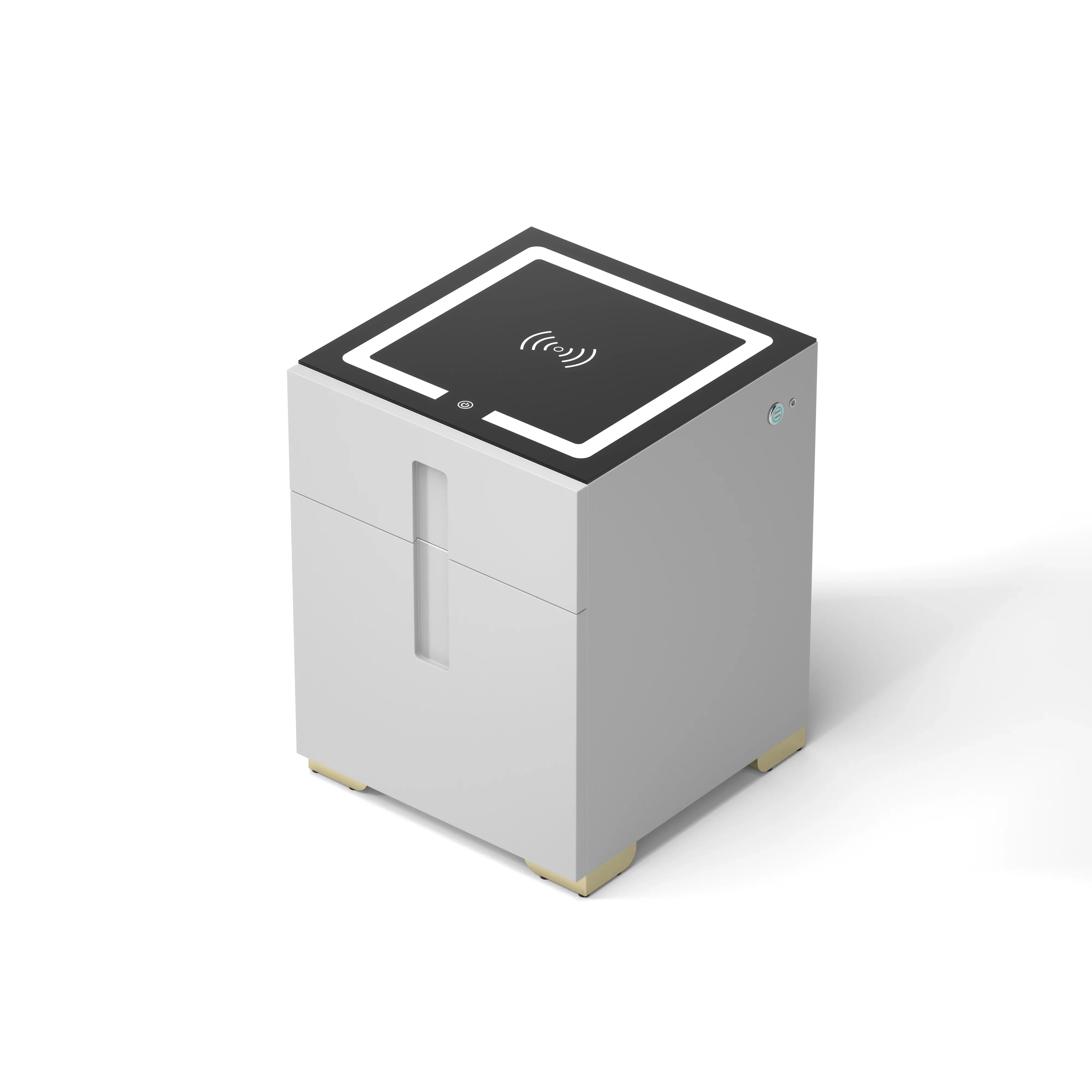 2026/Smart Bedroom Nightstand With Wireless Charging 2 Drawers Bedside Table mesita de noche inteligente