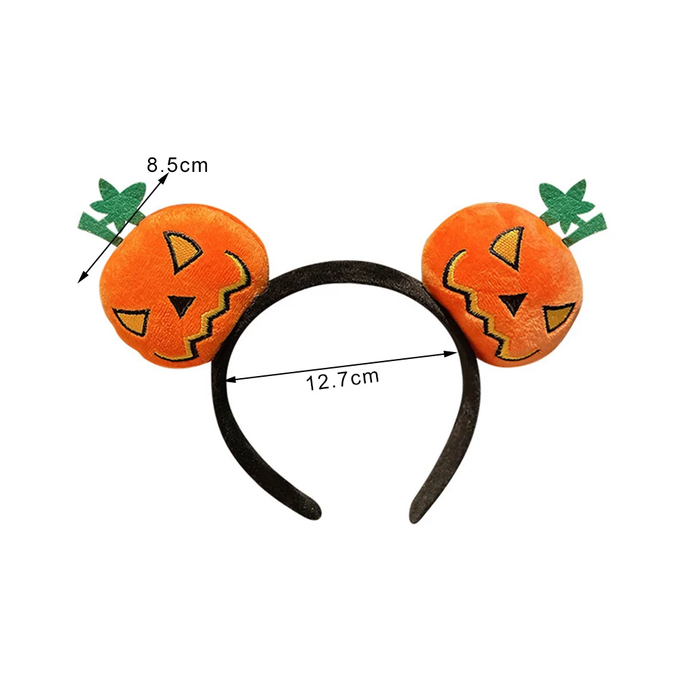 Cute Horror Pumpkin Hair Band Halloween Horror Pumpkin Head Decor Halloween Party Cartoon Hair Accessories Children Kids Gift