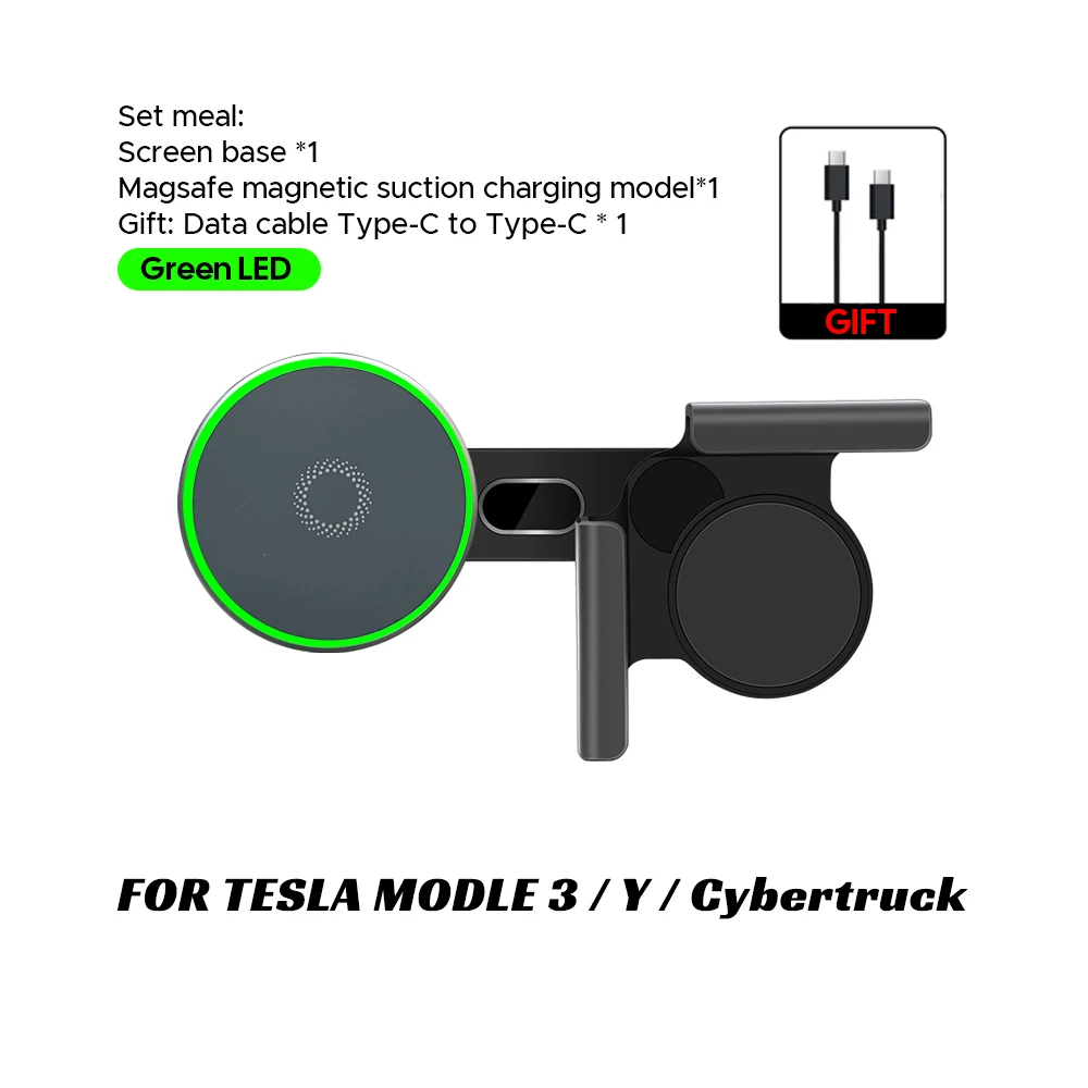 Auto telefoonhouder 15W magnetische draadloze oplader compatibel met MagSafe voor Tesla Model Y 3 HIGHLAND LAUNCH JUNIPER 2026 - afbeelding 1