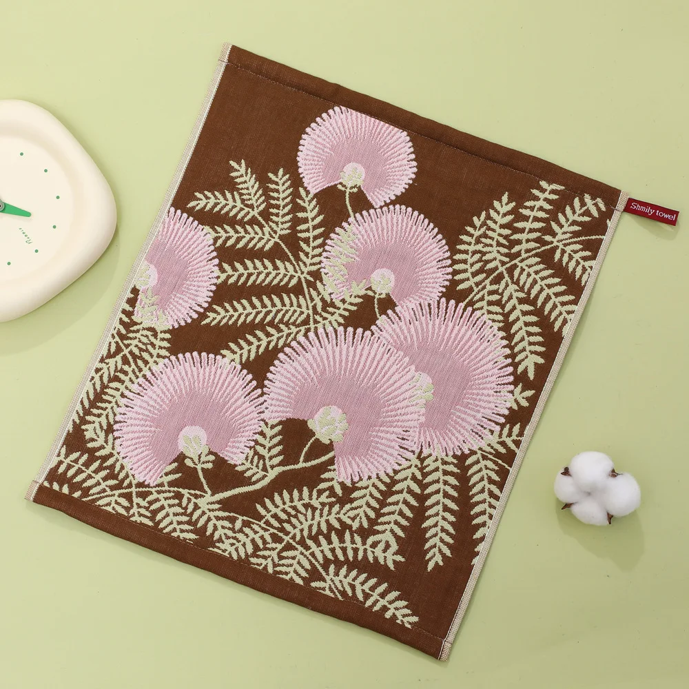 مناشف شاش قطنية كرتونية، مناشف أطباق، زهور، للحمام والمطبخ، 35*40 سم، رقيقة، 4 قطع، 26 أنماط