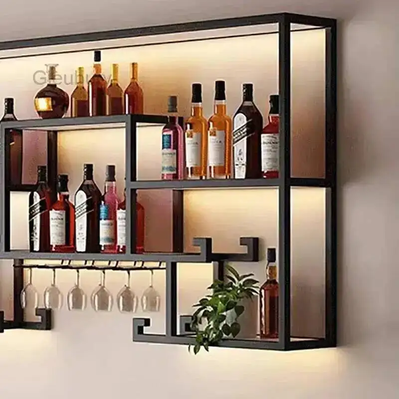 

Металлический высокий шкаф-витрина для напитков, экономящий пространство, для коктейль-баров и ночных клубов, мебель для бара