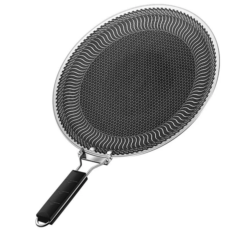 

ABGH-Induction Cooker Stainless Steel Barbecue Plate Outdoor Pot Household Iron Cooking Frying Pan