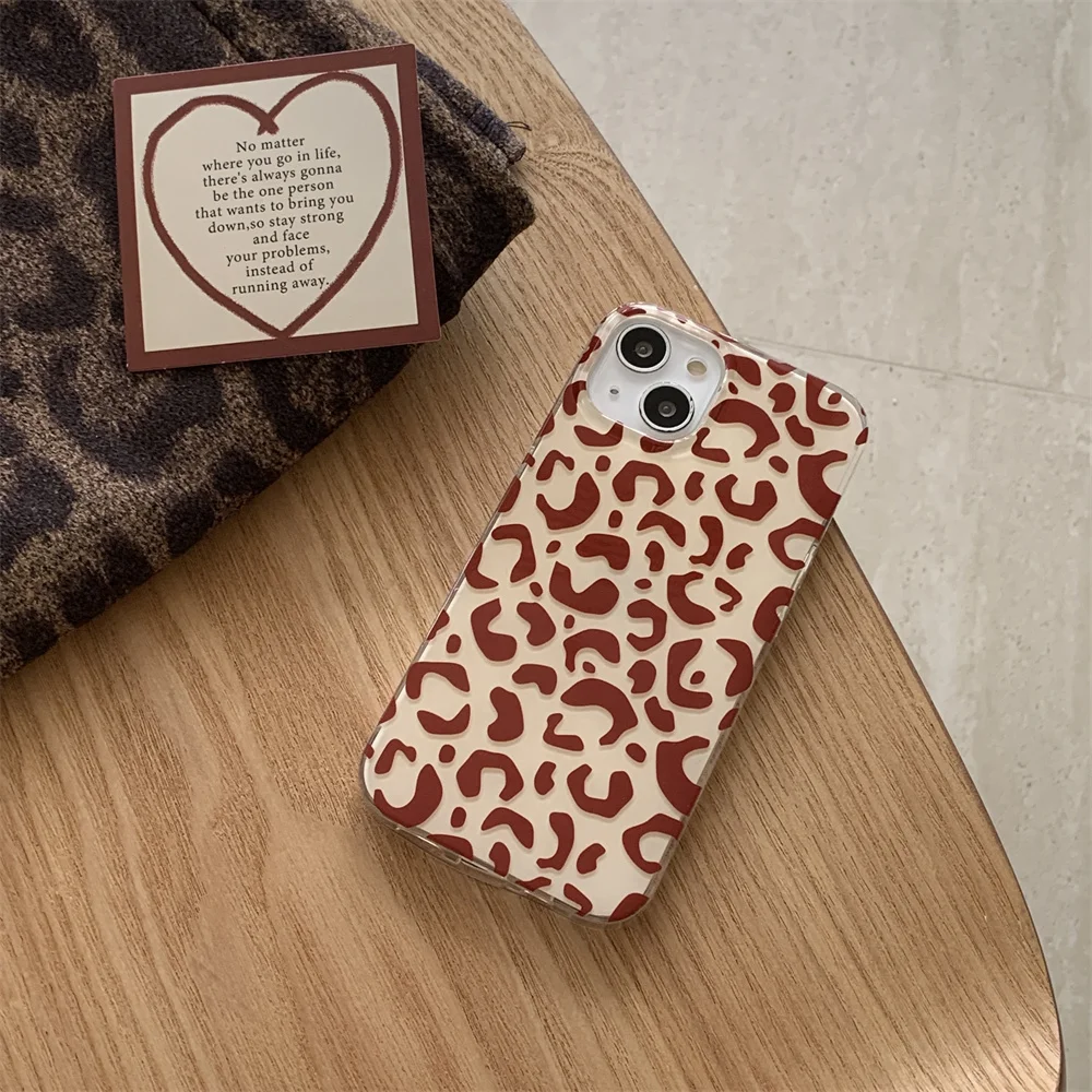 Sexy Girl Leopard print Phone Case For iPhone 16 Pro Max Case iPhone 13 14 15 16 Pro Max 13pro Translucent Matte Soft Cover 16