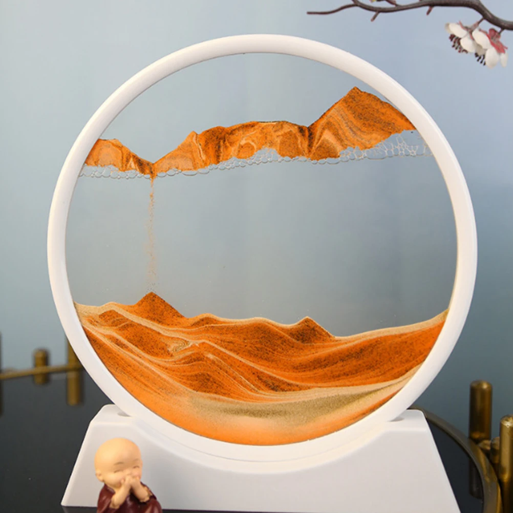 

DIY Moving Sand Art Picture Frame Accessories 12 Inch Round Square White Plastic Base Quicksand Painting Frame Decor