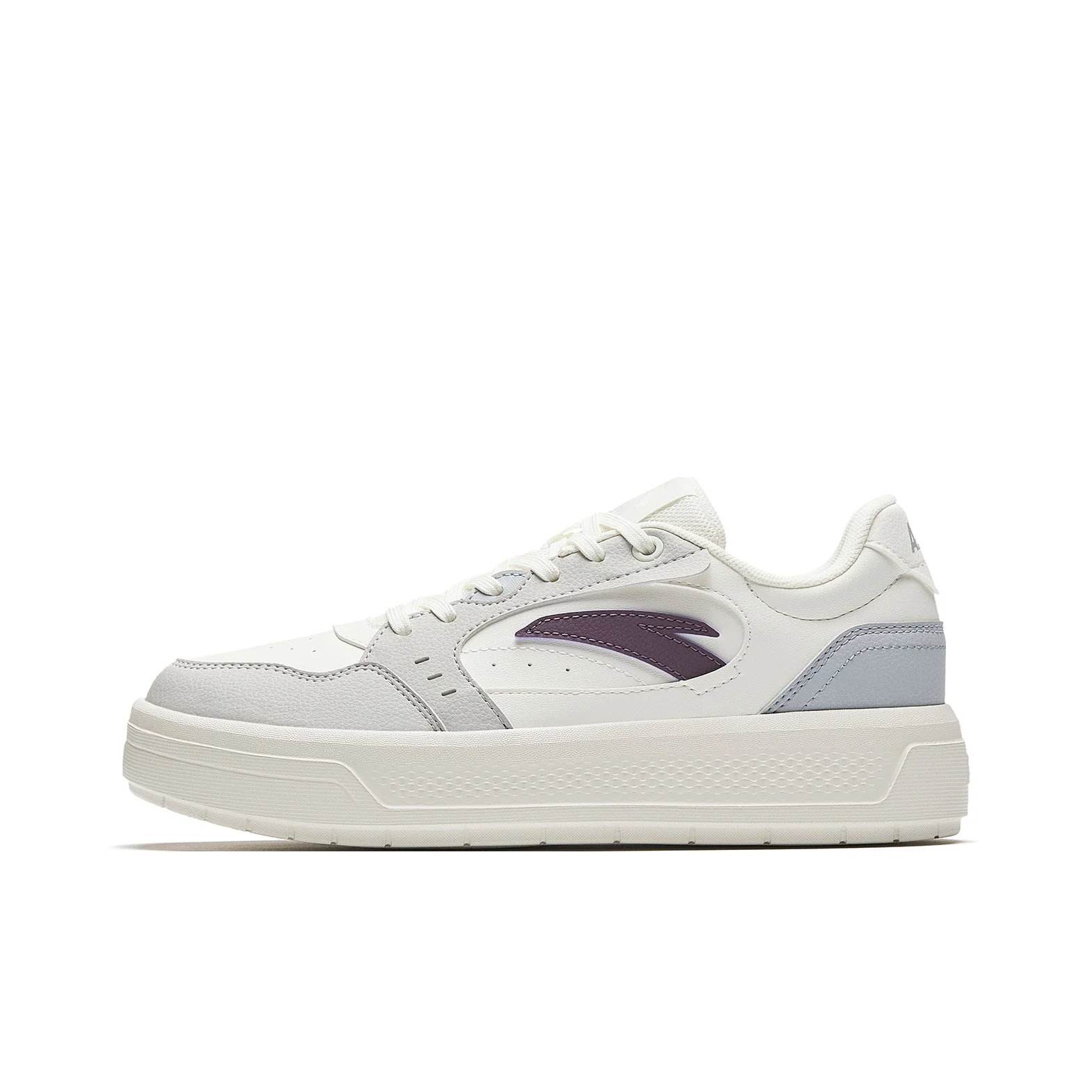 Anta Light Breeze 2 Cushioning Abrasion Resistant Skateboard Shoes Women's White Gray 922618018-3