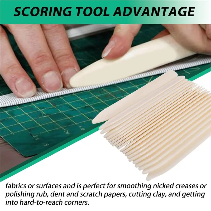 Limited Stock-FF 20 Pack Bone Folder Tool, Plastic Bone Folder Crafts Scoring Folding Creasing Paper Crafting Scrapbooking Tool