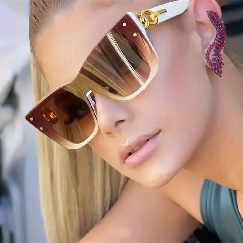 2023 New Arrival Sunglasses Fashion Men or women Oversized Cat Eye Trend Sun Glasses rimless Eyeglasses UV400 Hot Sale