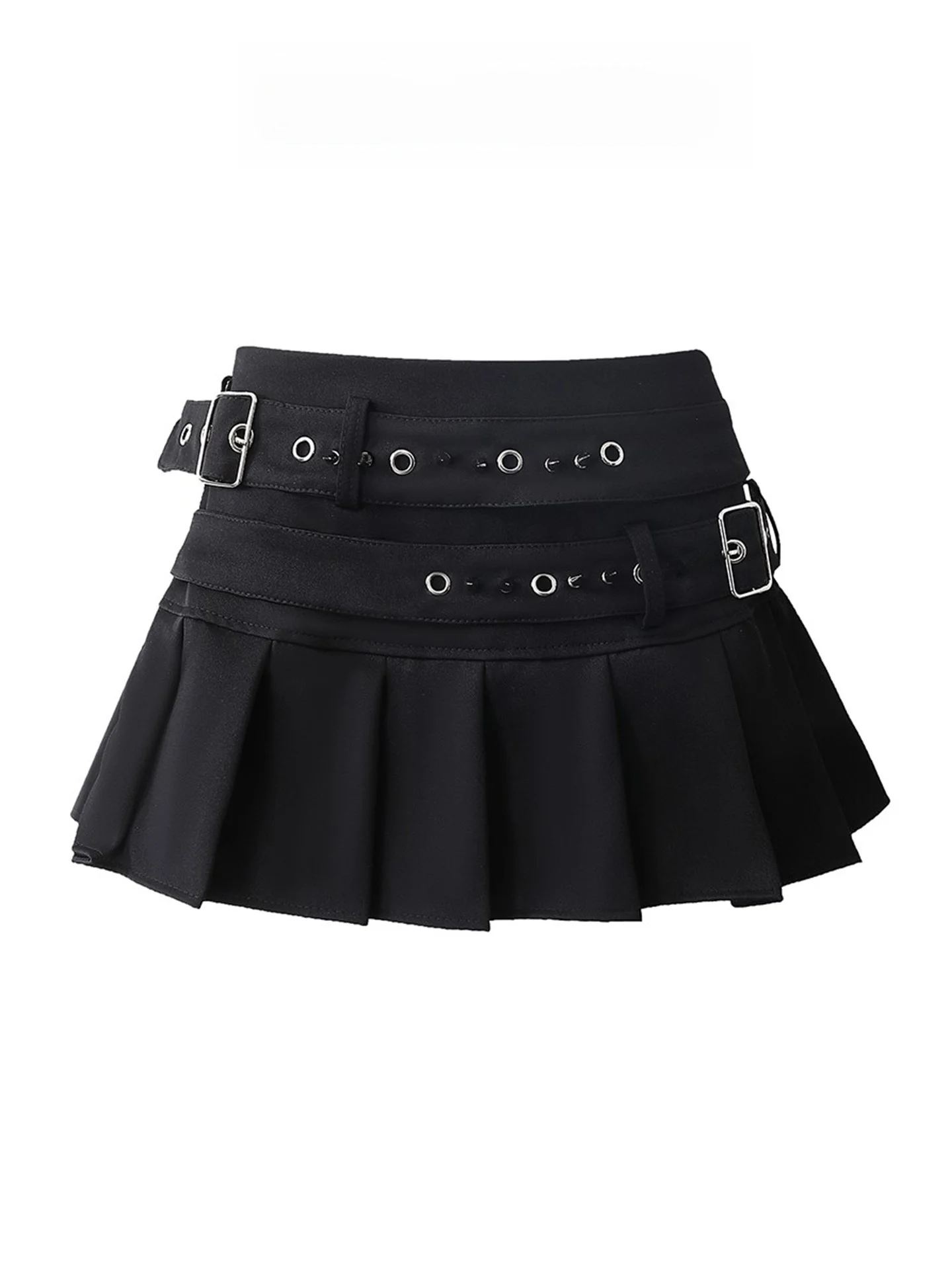 

Y2K Bla Spicy Girl Rivet Heavy Work Skirt Women's Summer Se Punk Pleated Skirt with Built-In Se Pants fling...