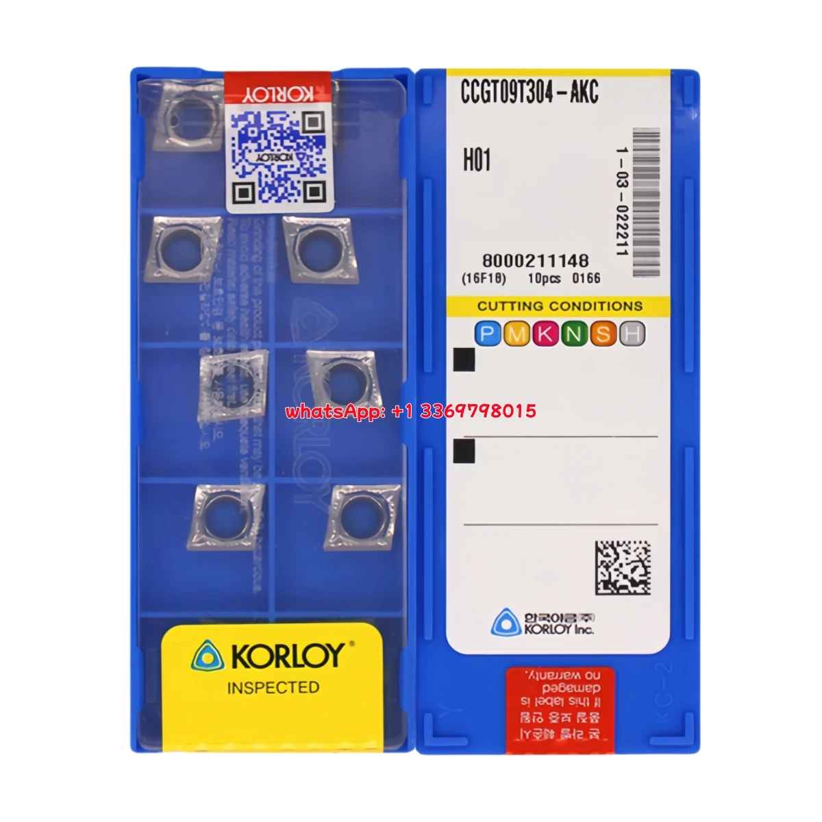 KORLOY 100% Original CCGT CCGT09T302 CCGT09T304 CCGT120404 CCGT060202 CCGT060204 -AK H01 Finish Coated Carbide Turning Tool