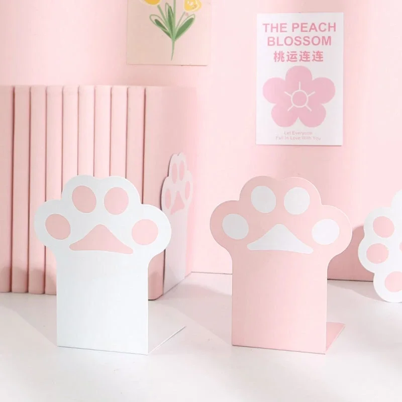 

2X Desk Paw Bookend Stand Holder Book Storage Rack for Home Bedroom Decor